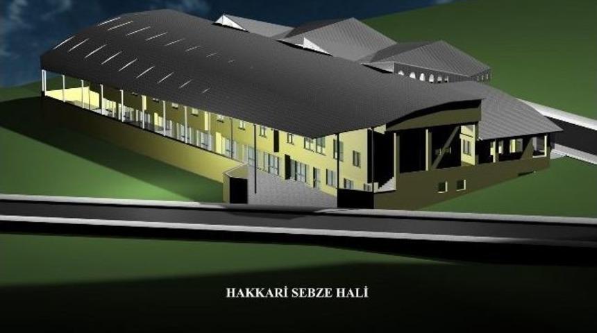 Hakkari&rsquo;de Sebze Ve Meyve Hali Yapım &Ccedil;alışmalarına Başladı