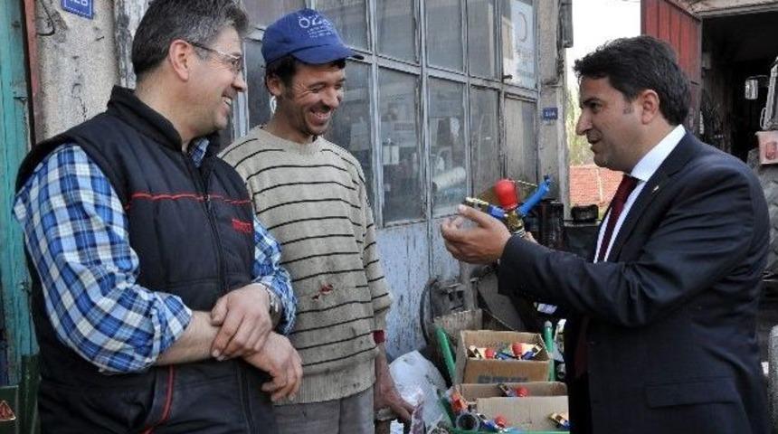 Başkan Kalın Sanayi Esnafını Gezdi