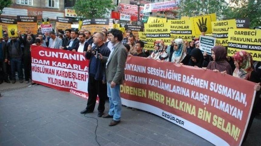 Mısır&rsquo;daki İdam Kararları Diyarbakır&rsquo;da Protesto Edildi