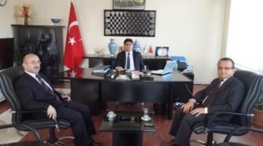 İl Milli Eğitim Şube M&uuml;d&uuml;r&uuml; Sak&rsquo;tan Kaymakam Savran&rsquo;a Veda Ziyareti