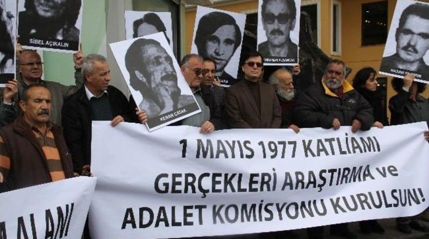 1 Mayıs 1977'de Hayatını Kaybedenler Taksim'de Anıldı