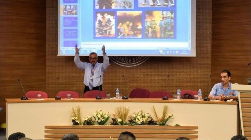 Osb'de, ''ateş'' Hocayla Yangın &Ouml;nleme &Ccedil;alışması Yapıldı