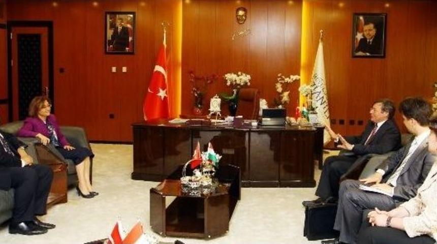 Macaristan El&ccedil;isinden, Başkan Şahin'e Hayırlı Olsun Ziyareti