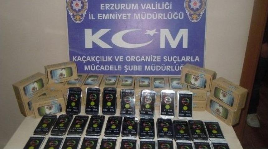 Erzurum&rsquo;da Ka&ccedil;ak Cep Telefonu Operasyonu