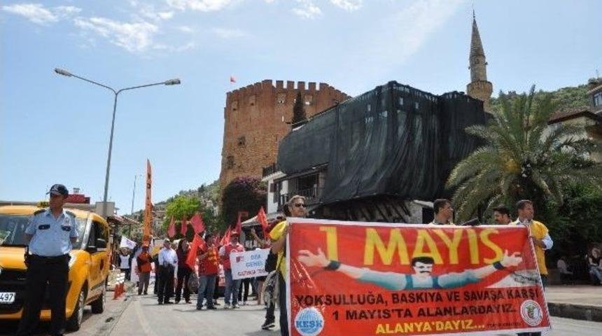 Alanya'da 1 Mayıs Kutlandı