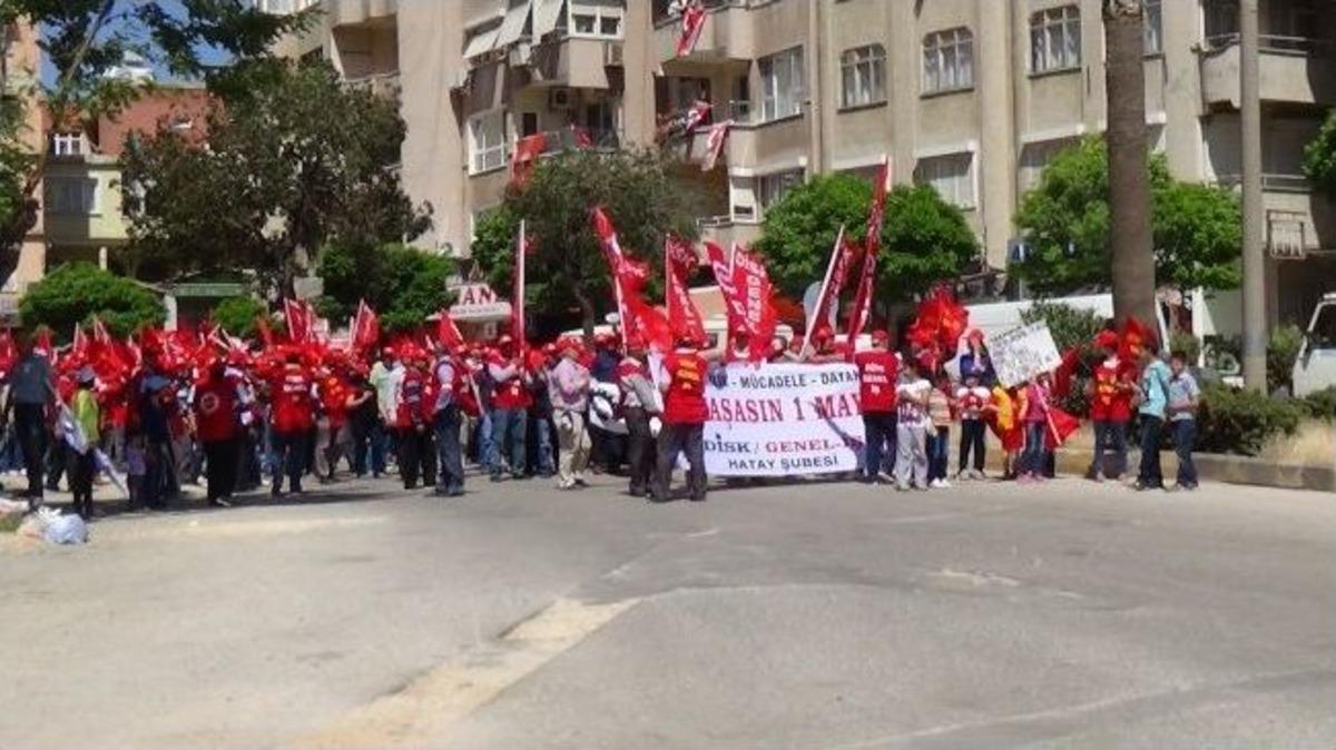 Hatay'da 1 Mayıs Kutlamalarında Kısa S&uuml;reli Arbede Yaşandı