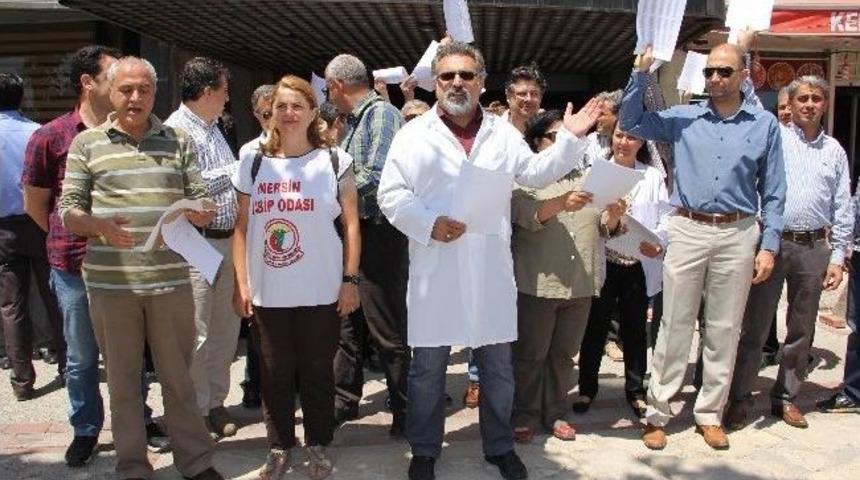 Mersin&rsquo;de Aile Hekimlerinden Dilek&ccedil;eli N&ouml;bet Eylemi