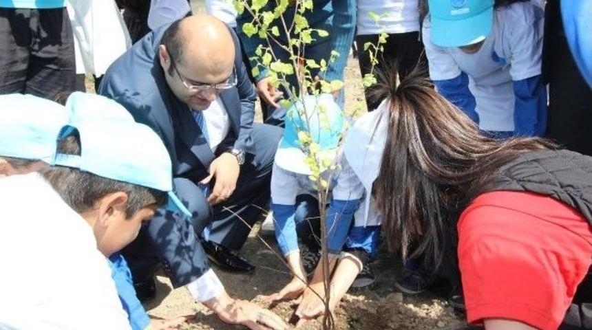 Başkan Orhan, &Ouml;ğrencilerle Birlikte Fidan Dikti