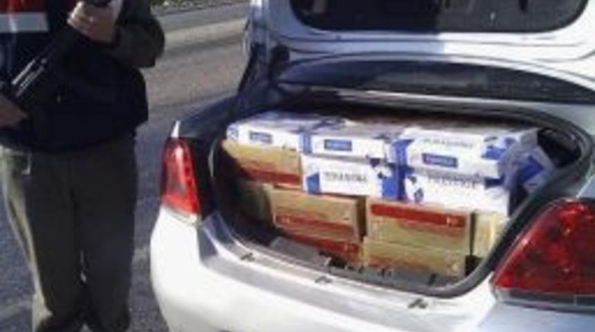 Jandarmadan Ka&ccedil;ak Sigara Operasyonu