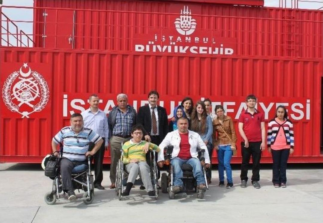 G&uuml;ng&ouml;renli Engelli Vatandaşlara Yangın Tatbikatı