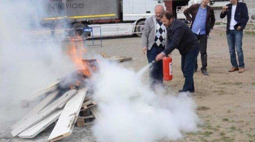 Emniyet Personeline Yangın Ve Afet Eğitimi Verildi