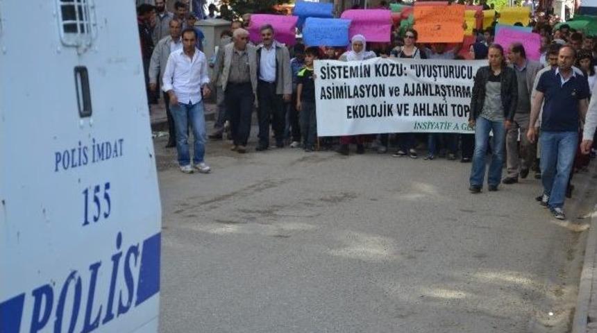 Silvan'da Cinsel İstismar Olayları Protesto Edildi