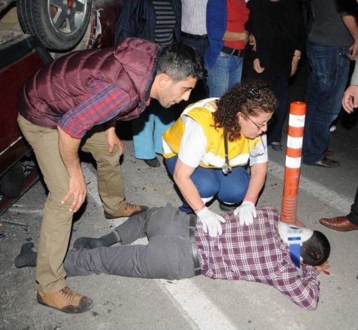 Antalya’da Otomobil Karşı Yöne Uçtu: 1’i Ağır 4 Yaralı G4