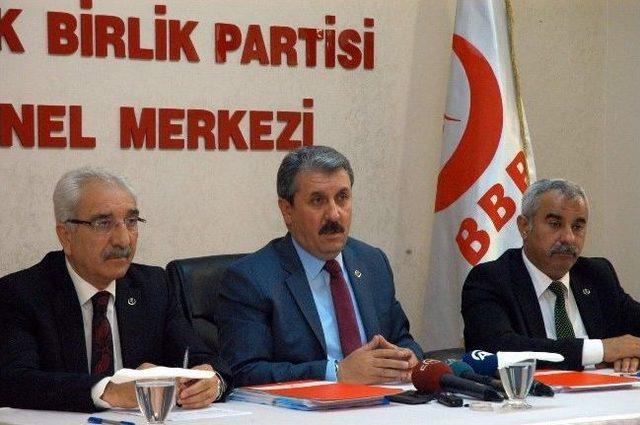 Büyük Birlik Partisi Genel Başkanı Mustafa Destici: