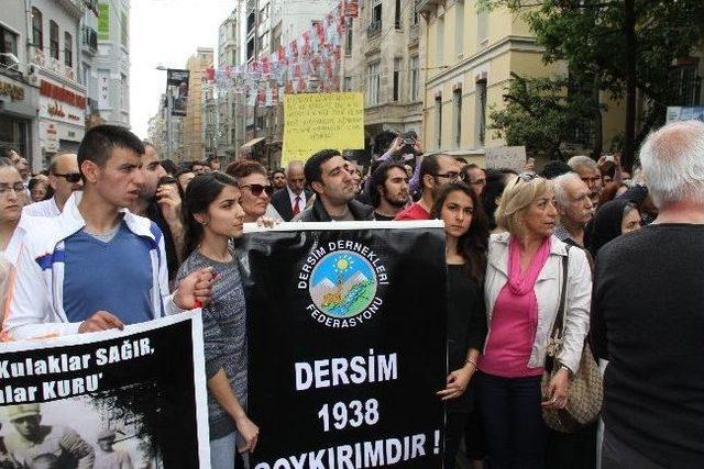 İstiklal Caddesi’nde “dersim” Yürüyüşü