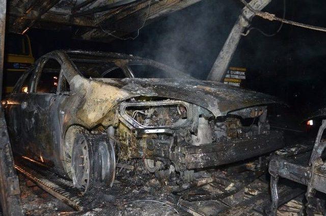 Otomobil Y&uuml;kl&uuml; Tır da Yangın &Ccedil;ıktı 1