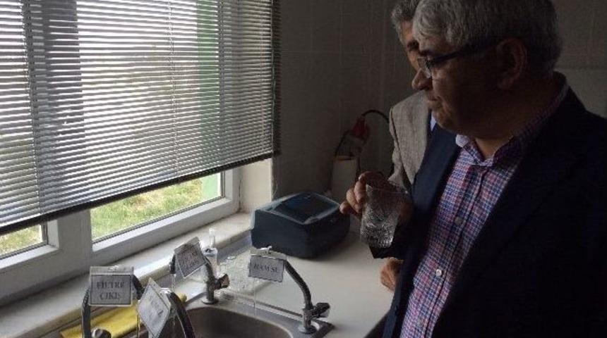 Belediye Başkanı Kara&ccedil;anta İ&ccedil;me Suyu Arıtma Tesislerinde İncelemelerde Bulundu