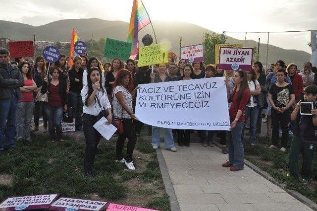 Tunceli&rsquo;de &Ccedil;ocuk Ve Kadınlara Şiddet Protesto Edildi 3