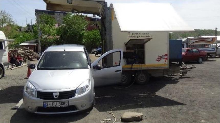 Ara&ccedil; Muayene İstasyonu Bulunmayan İl&ccedil;elerde Gezici İstasyon İş Başında