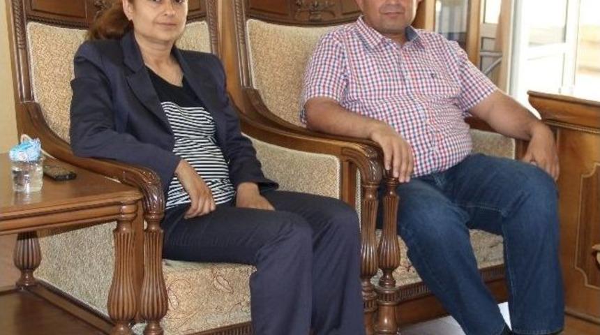 Kaymakam S&ouml;nmezay'dan Silvan Belediye Eş Başkanlarına Hayırlı Olsun Ziyaret