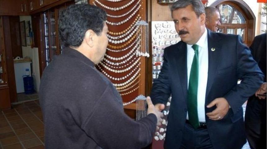 Bbp Genel Başkanı Mustafa Destici Atlıhan &Ccedil;arşısı&rsquo;nı Ziyaret Etti