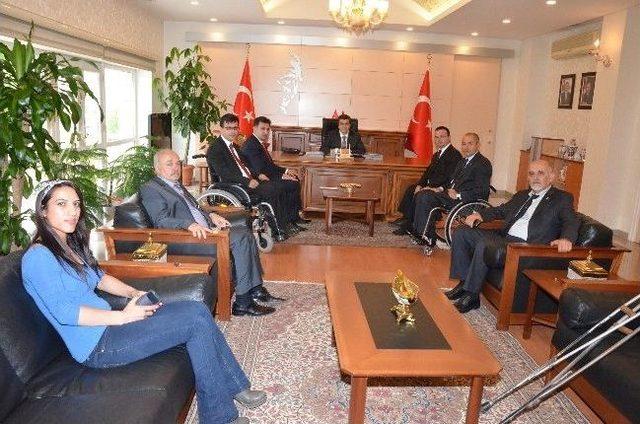 Bedensel Engelliler Spor Federasyonu&rsquo;ndan Vali D&uuml;zg&uuml;n&rsquo;e Ziyaret 1