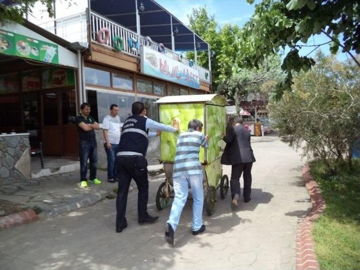 Mudanya Sahillerinde Seyyar Satıcı Operasyonu