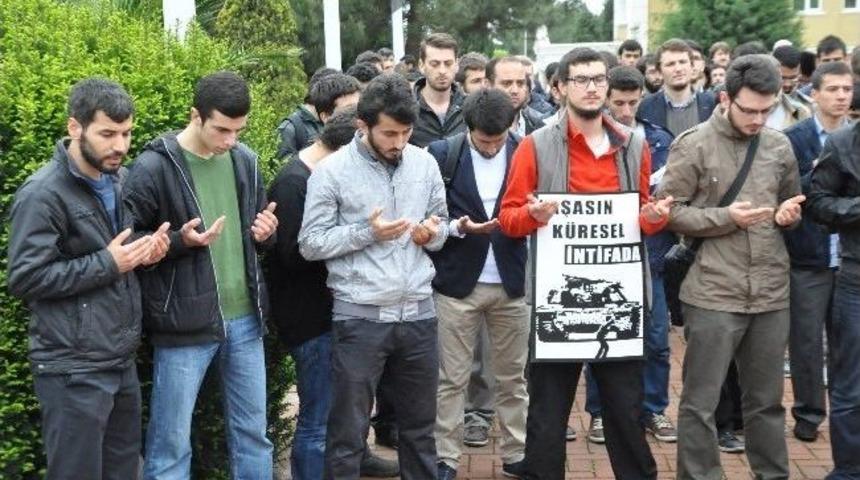 Katliamları Protesto Etmek Amacıyla Basın A&ccedil;ıklaması Yaptılar