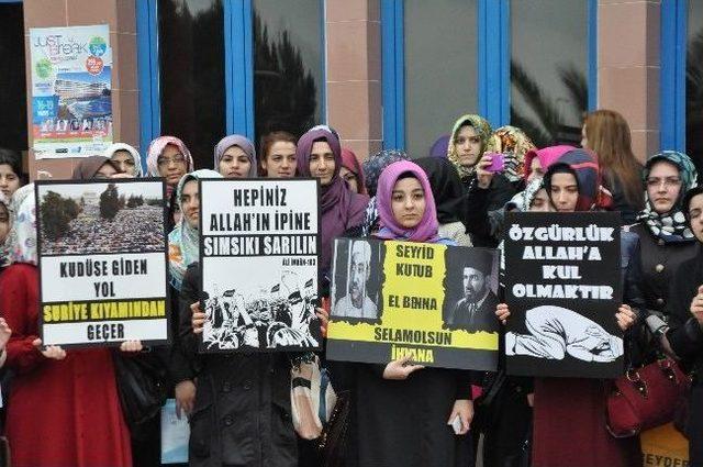 Katliamları Protesto Etmek Amacıyla Basın Açıklaması Yaptılar