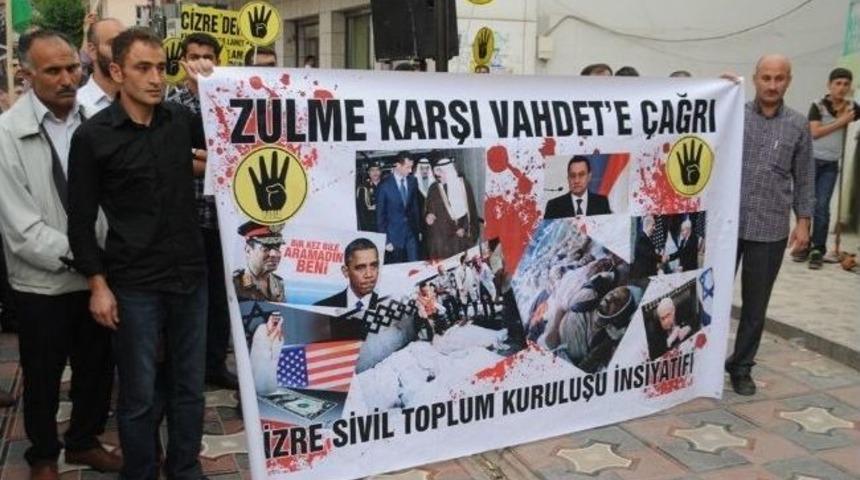 Cizre&rsquo;de Mısır&rsquo;daki İdam Kararları Protesto Edildi