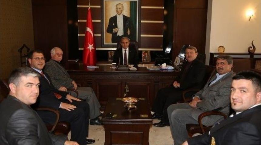 Muhtarlardan Vali B&uuml;y&uuml;k&rsquo;e Ziyaret