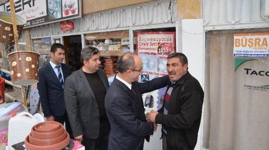 &lsquo;b&uuml;nyan Belediye Başkanı Şinasi G&uuml;lc&uuml;oğlu Esnaf Ziyaretlerinde Bulundu
