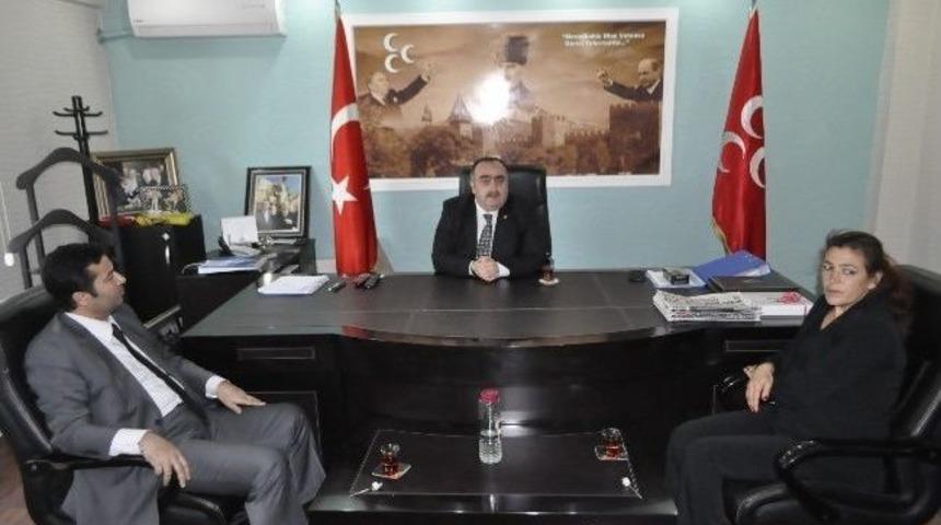 Hacı Bektaş Veli Derneği Ve Vakfından Mhp&rsquo;ye Nezaket Ziyareti