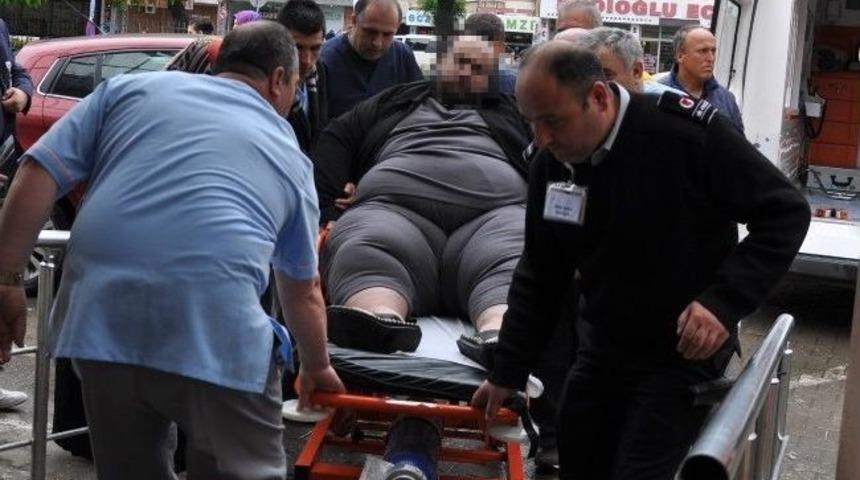 200 Kiloluk Adam Acile G&uuml;&ccedil;l&uuml;kle Taşındı