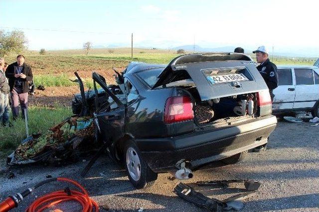 Konya’da 3 Araç Birbirine Girdi: 1 Ölü, 4 Yaralı 1