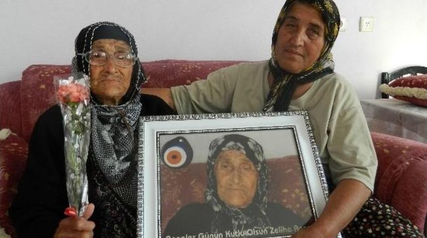 (&ouml;zel Haber) 110 Yaşındaki Zeliha Nineye Anneler G&uuml;n&uuml; Kutlaması