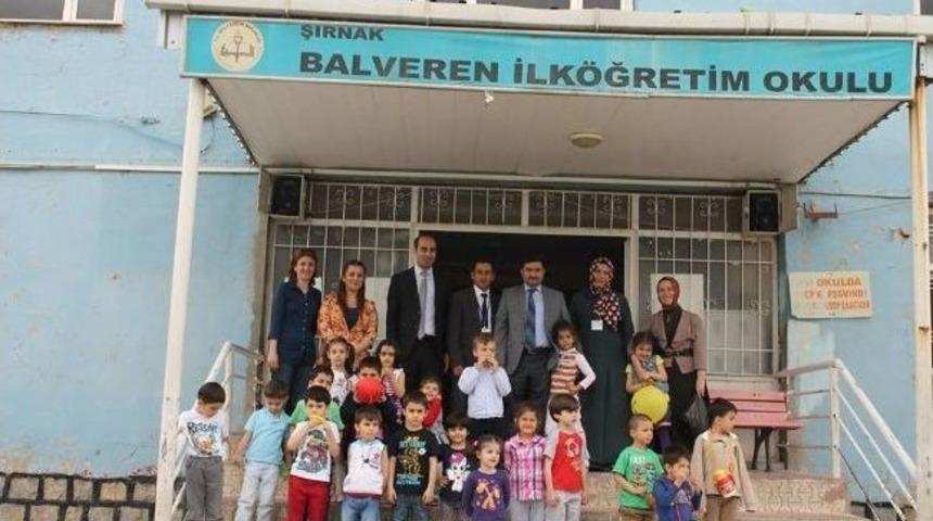 Şırnak &Ccedil;i&ccedil;ek Yuvası Anaokulu, Balveren İlk&ouml;ğretim Okulu&rsquo;na Yardımda Bulundu
