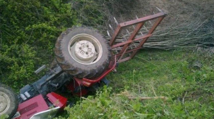 Trakt&ouml;r Su Kanalına Devrildi: 1 &Ouml;l&uuml;