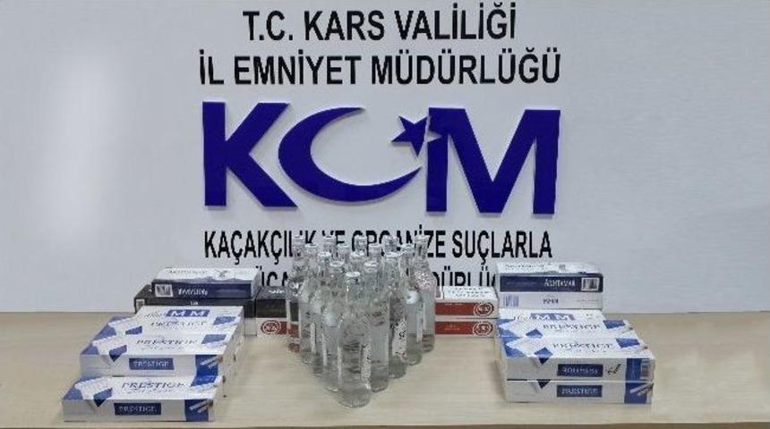 Kars&rsquo;ta Ka&ccedil;ak Sigara Ve İ&ccedil;ki Ele Ge&ccedil;irildi