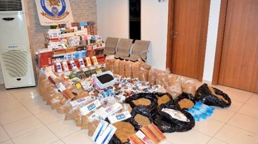 G&uuml;mr&uuml;k Ka&ccedil;ağı Sigara Satan 30 Kişi Yakalandı
