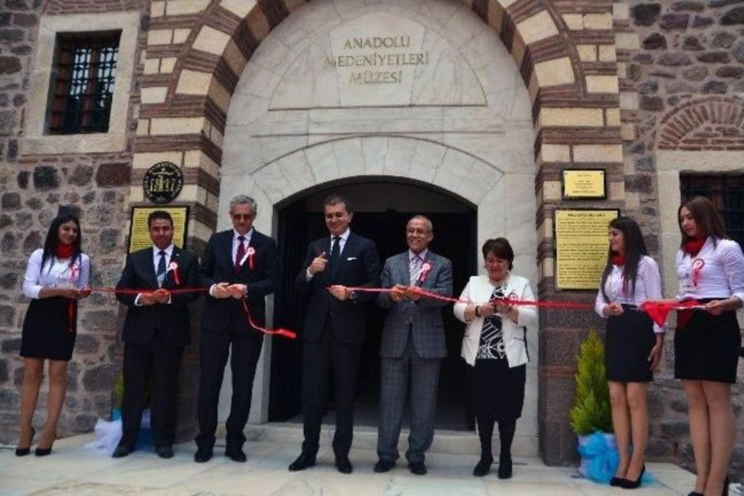 K&uuml;lt&uuml;r Ve Turizm Bakanı &Ccedil;elik, Restore Edilen Anadolu Medeniyetler M&uuml;zesi A&ccedil;ılışına Katıldı