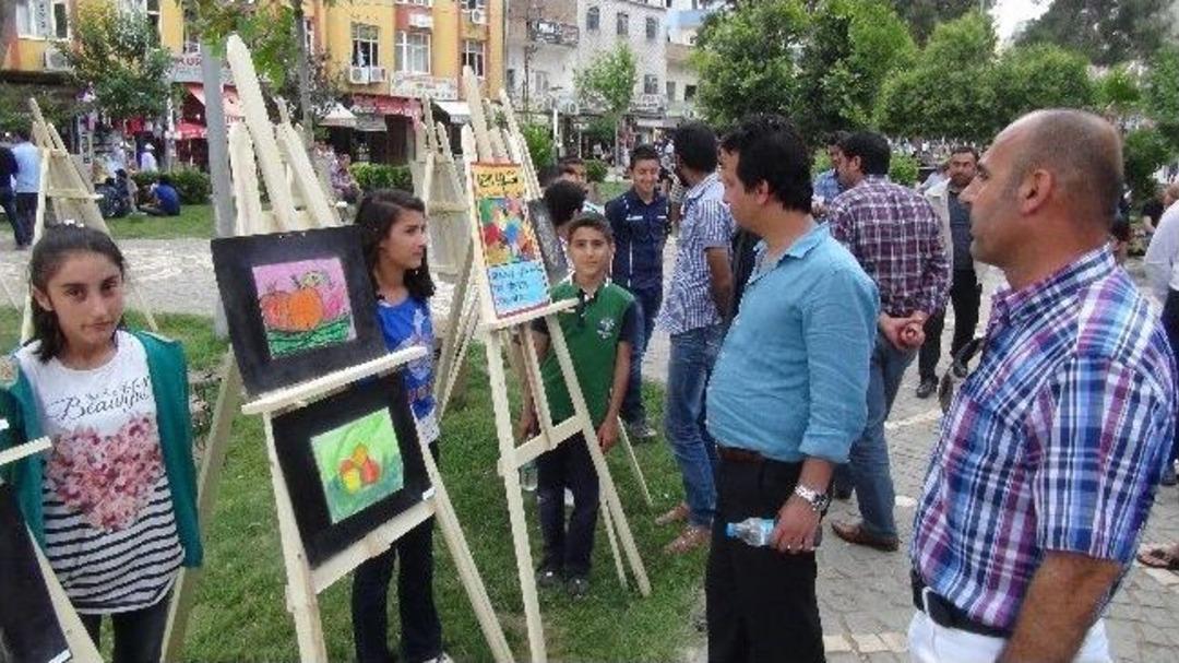 Kızıltepe'de Minik &Ouml;ğrenciler Resim Sergisi A&ccedil;tı