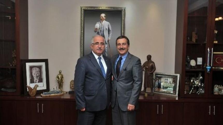 Vali Tuna&rsquo;dan Tepebaşı Belediye Başkanı Ata&ccedil;&rsquo;a Hayırlı Olsun Ziyareti