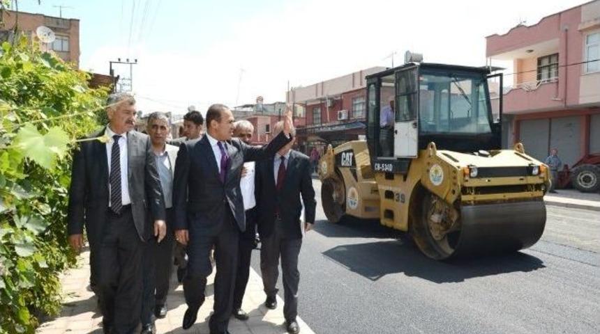 S&ouml;zl&uuml; Asfalt &Ccedil;alışmalarını Denetledi