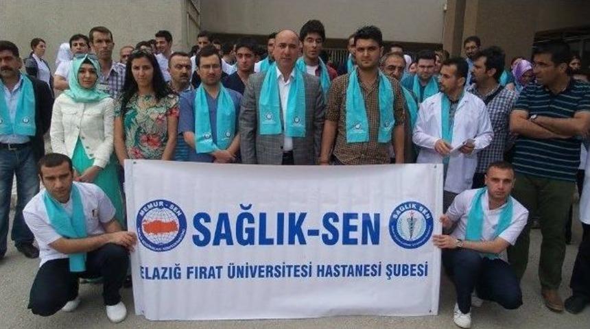 Sağlık Sen Elazığ Şube Başkanı Mehmet Atalay, Sağlık &Ccedil;alışanlarına Y&ouml;nelik Şiddeti Kınadı