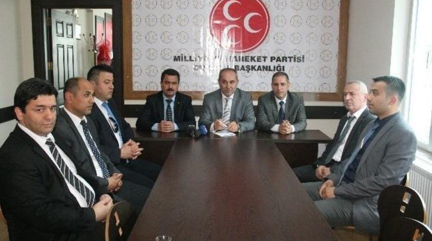 T&uuml;rk Eğitim-sen&rsquo;den Mhp D&uuml;zce Teşkilatı&rsquo;na Ziyaret