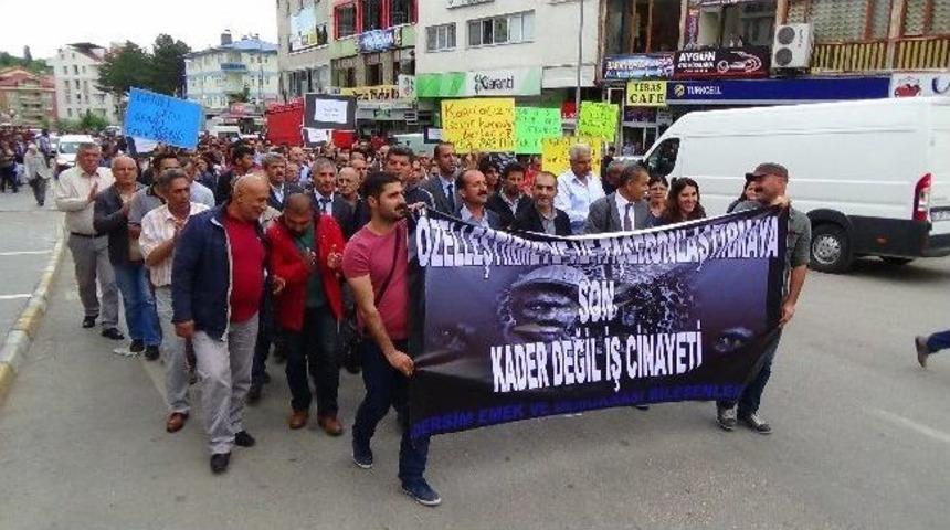 Tunceli'de Soma Protestosu