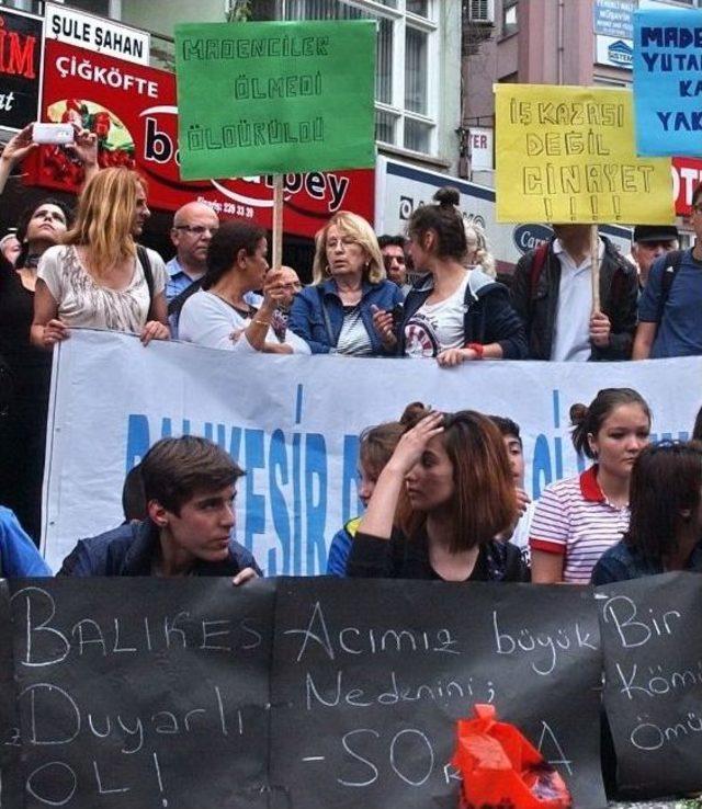 Maden Kazası Balıkesir'de Protesto Edildi