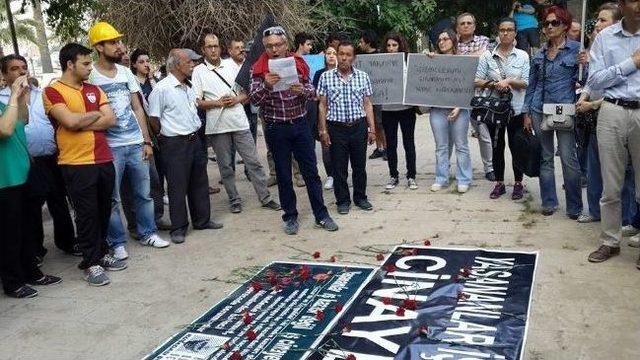 Kuşadası’nda Soma Protestosu