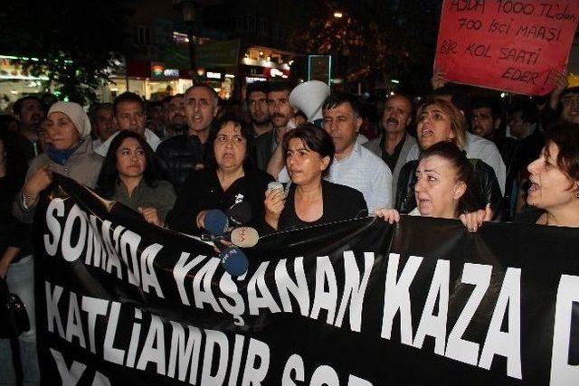Diyarbakır&rsquo;da Soma&rsquo;ya Destek Y&uuml;r&uuml;y&uuml;ş&uuml; 1